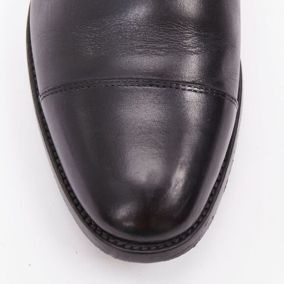 SAINT LAURENT black leather silver buckle double monk strap oxford shoes EU35.5 - Picture 6 of 10